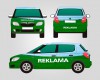  Celopolep osobního auta Rozsah polepu:      celopolep auta digitálním tiskem  Orientační cena reklamy na auto: od 22.000,- Kč 