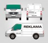  Polep užitkového auta ver. 1 Rozsah polepu:      polep víka motoru (většinou logem)     polep předních dveří (většinou logem)     polep boční strany (většinou logem, či sloganem)     polep nárazníku (např. webovou adresou)  Orientační cena reklamy na aut