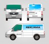  Polep užitkového auta ver. 2 Rozsah polepu:      polep víka motoru (většinou logem)     polep předních dveří (většinou logem)     polep boční strany digitálním tiskem     polep nárazníku (např. webovou adresou)  Orientační cena reklamy na auto: od 11.000